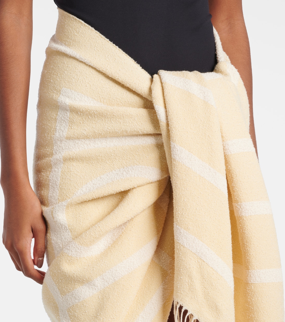 Monogram cotton-blend jacquard scarf | Toteme