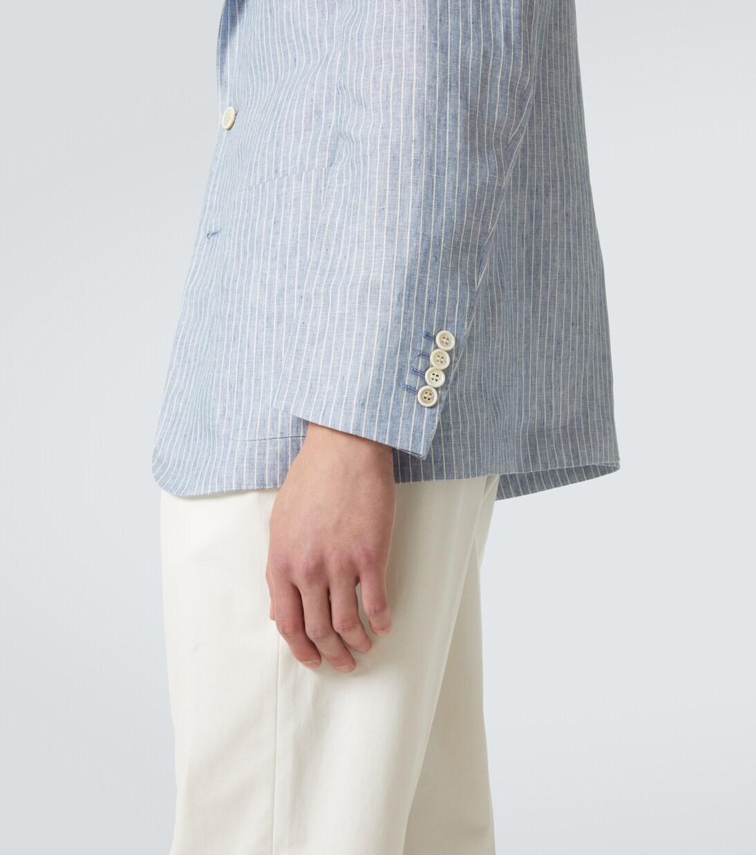 Striped linen-blend blazer | Dunhill