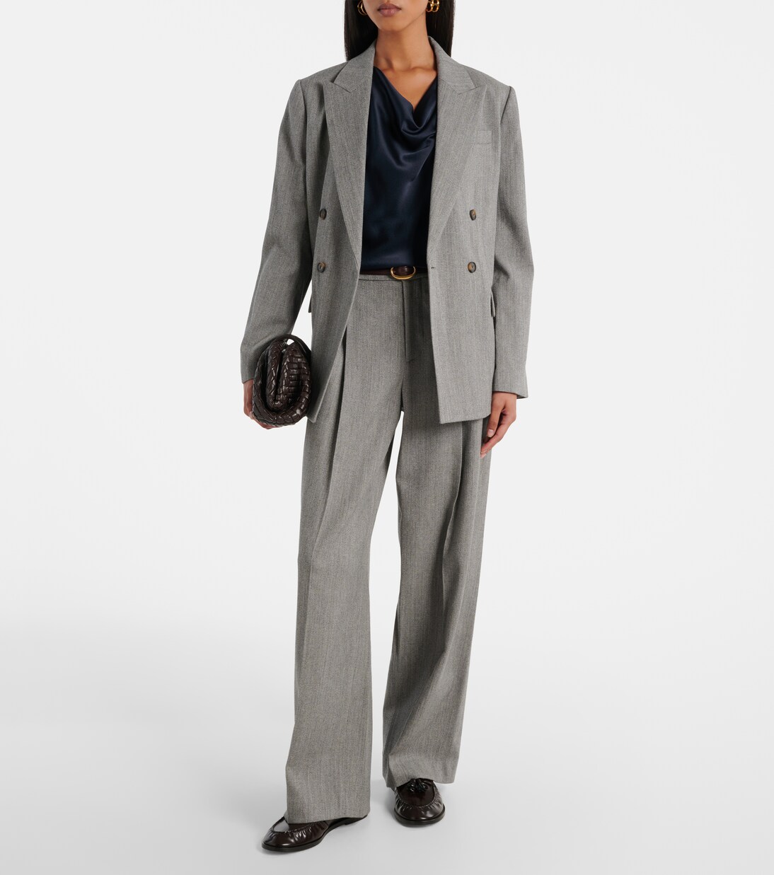 Draped silk satin top | Vince