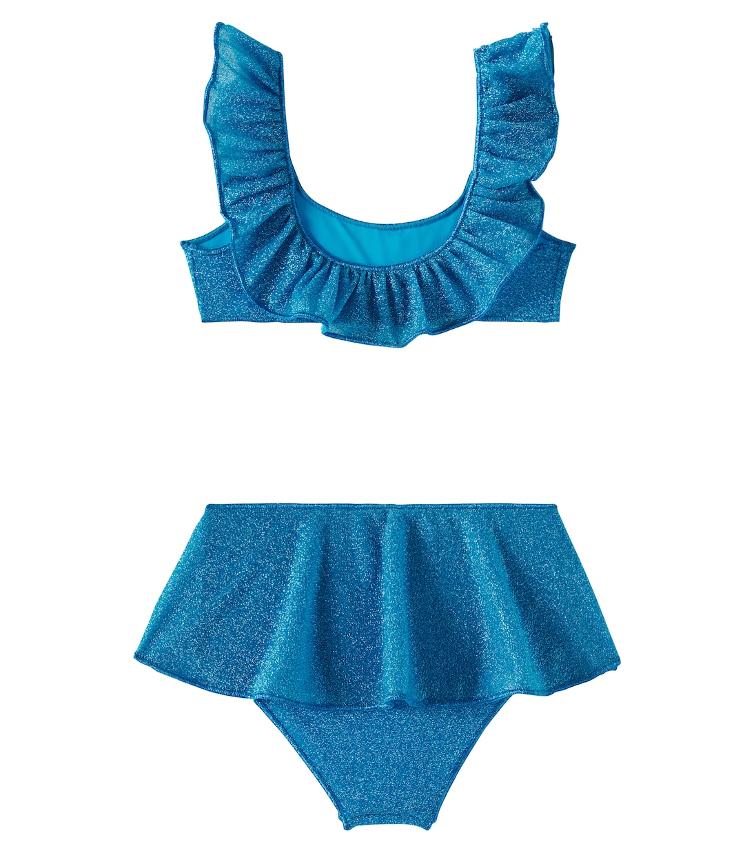 Lumière ruffled lamé bikini | Oséree Kids