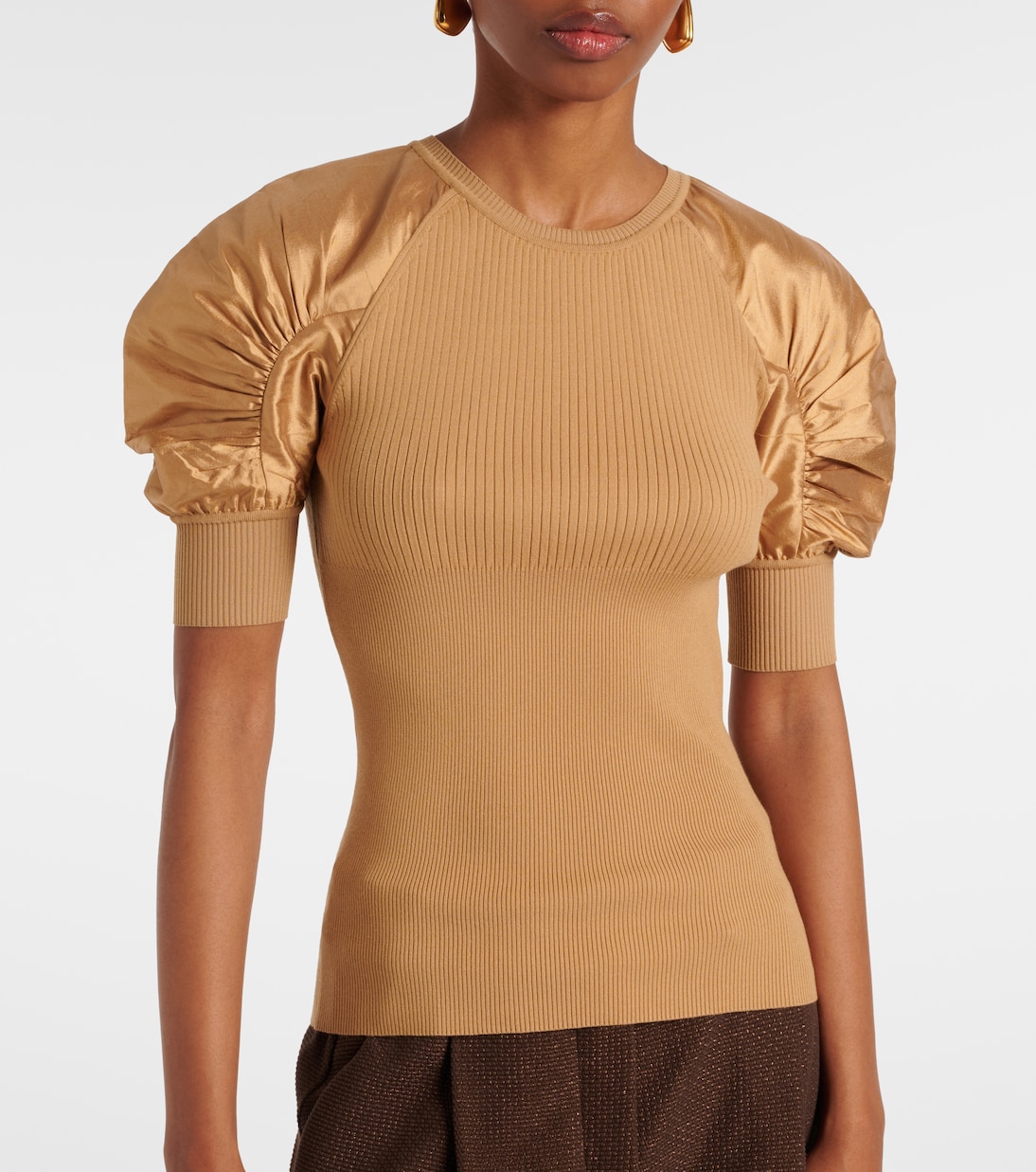 Ribbed-knit crêpe top | Max Mara