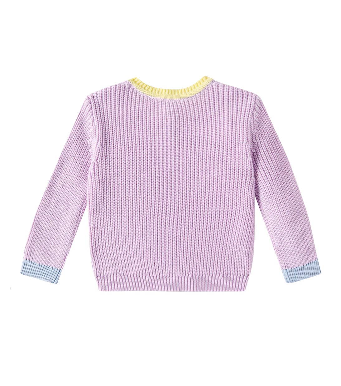 Ribbed-knit embroidered cotton cardigan | Stella McCartney Kids