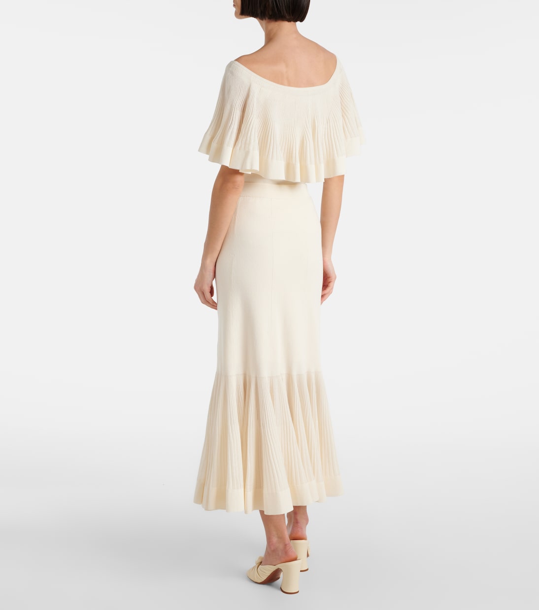 Falda midi acanalada Illuminate plisada | Zimmermann