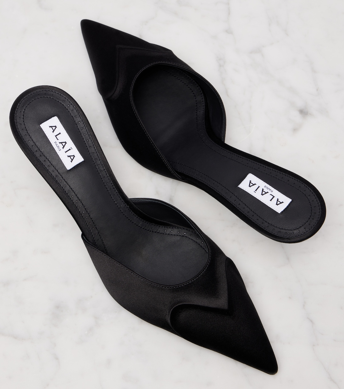 Le Cœur 3D 55 satin mules | Alaïa