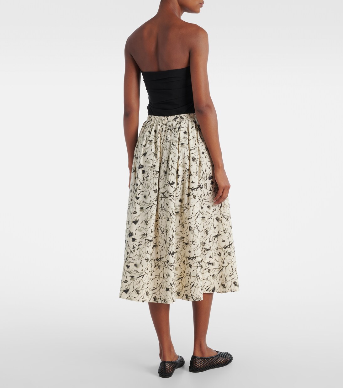 White Label Austin cotton poplin midi skirt | Proenza Schouler