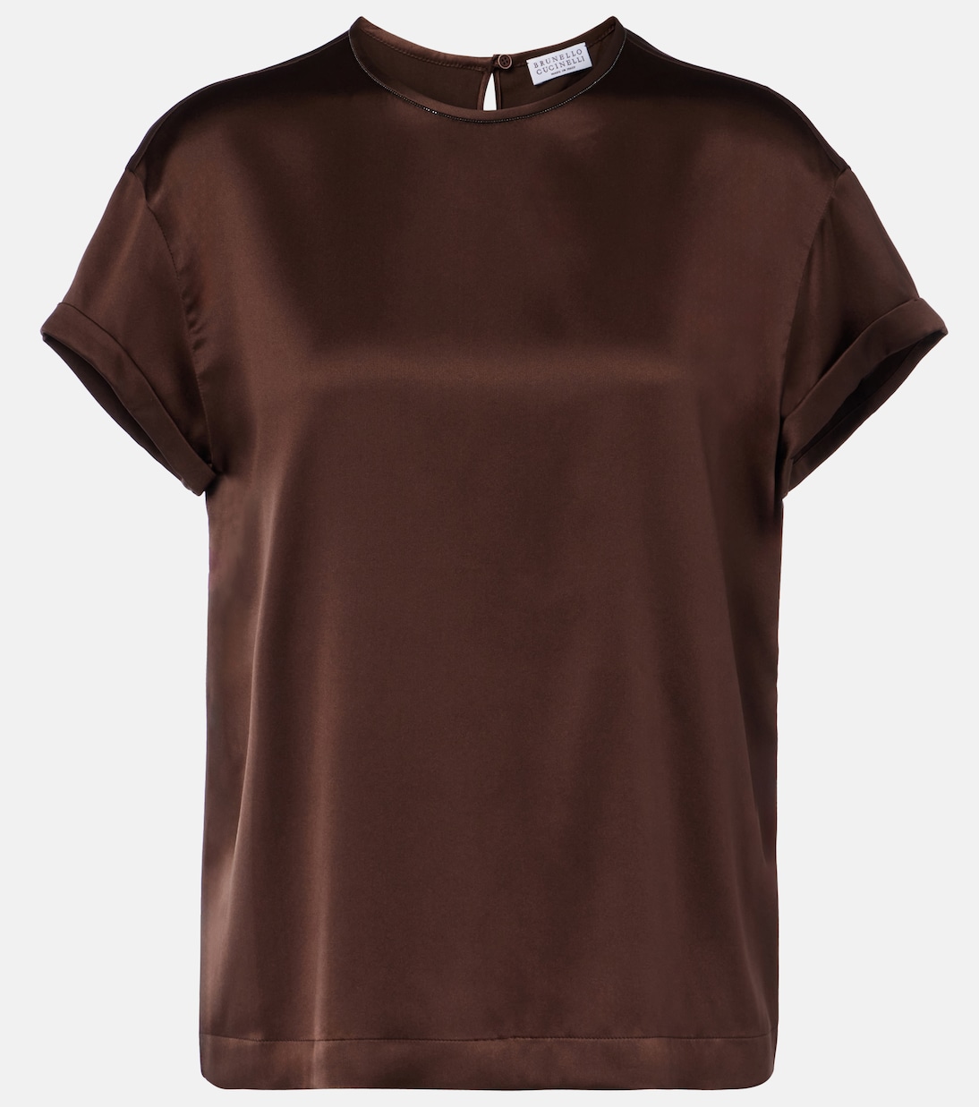T-Shirt Monili aus Satin | Brunello Cucinelli