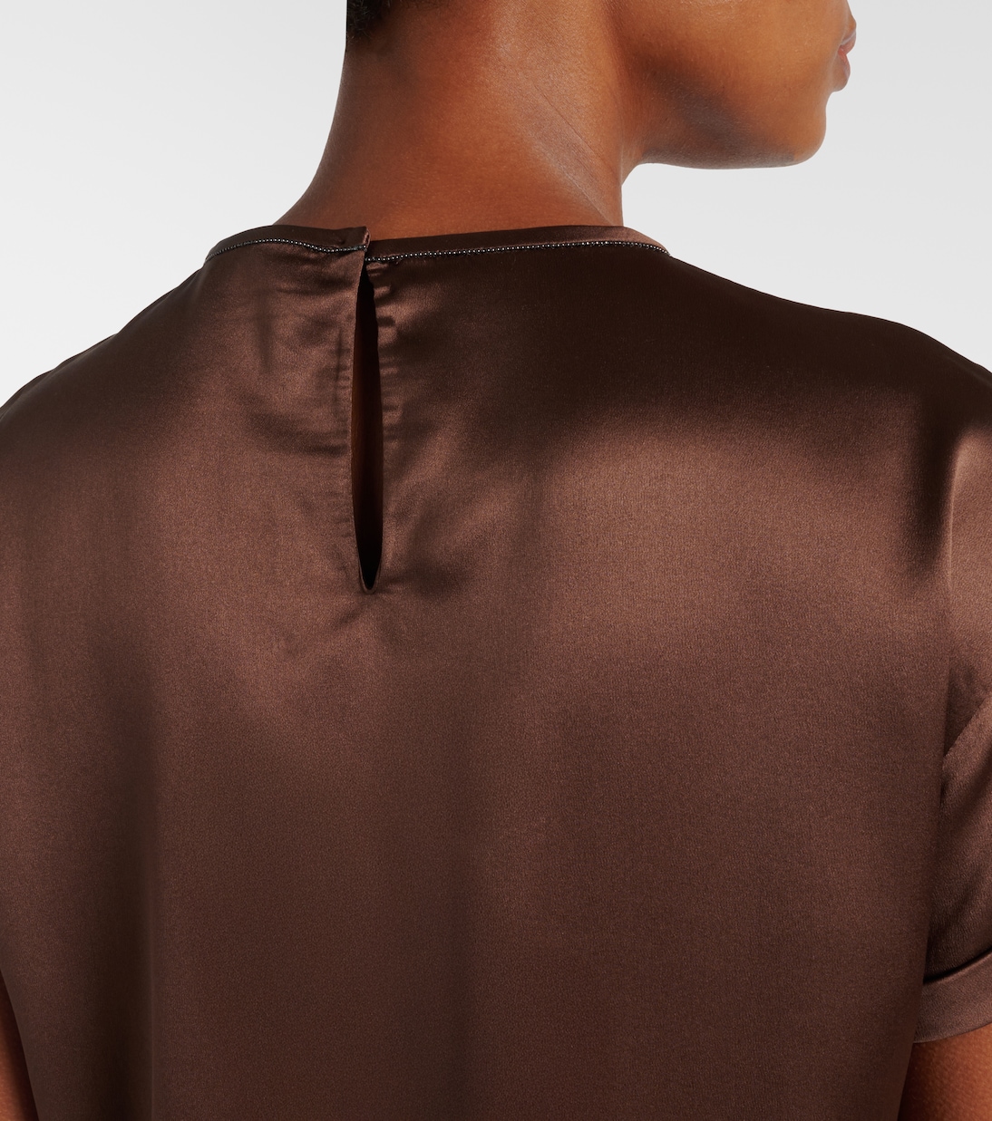 T-Shirt Monili aus Satin | Brunello Cucinelli