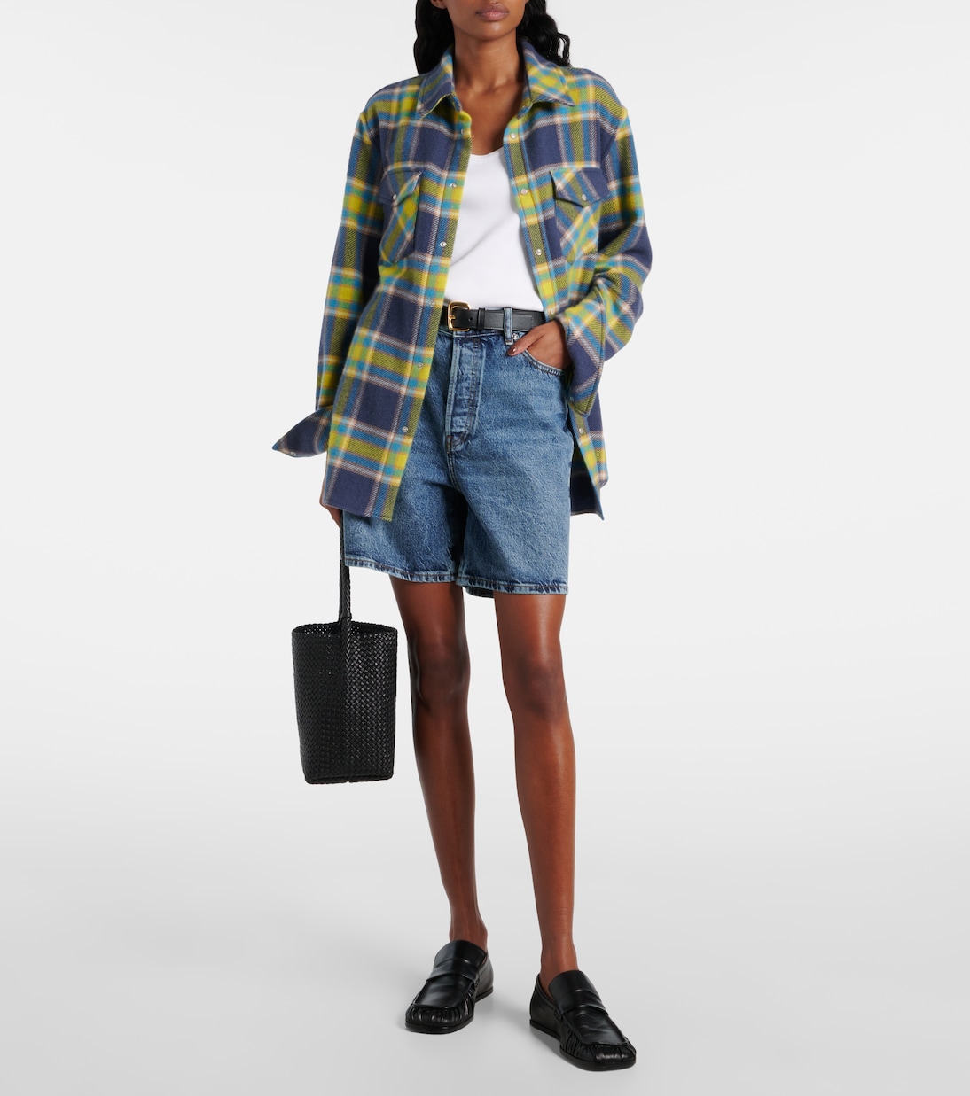 High-rise denim shorts | Frame