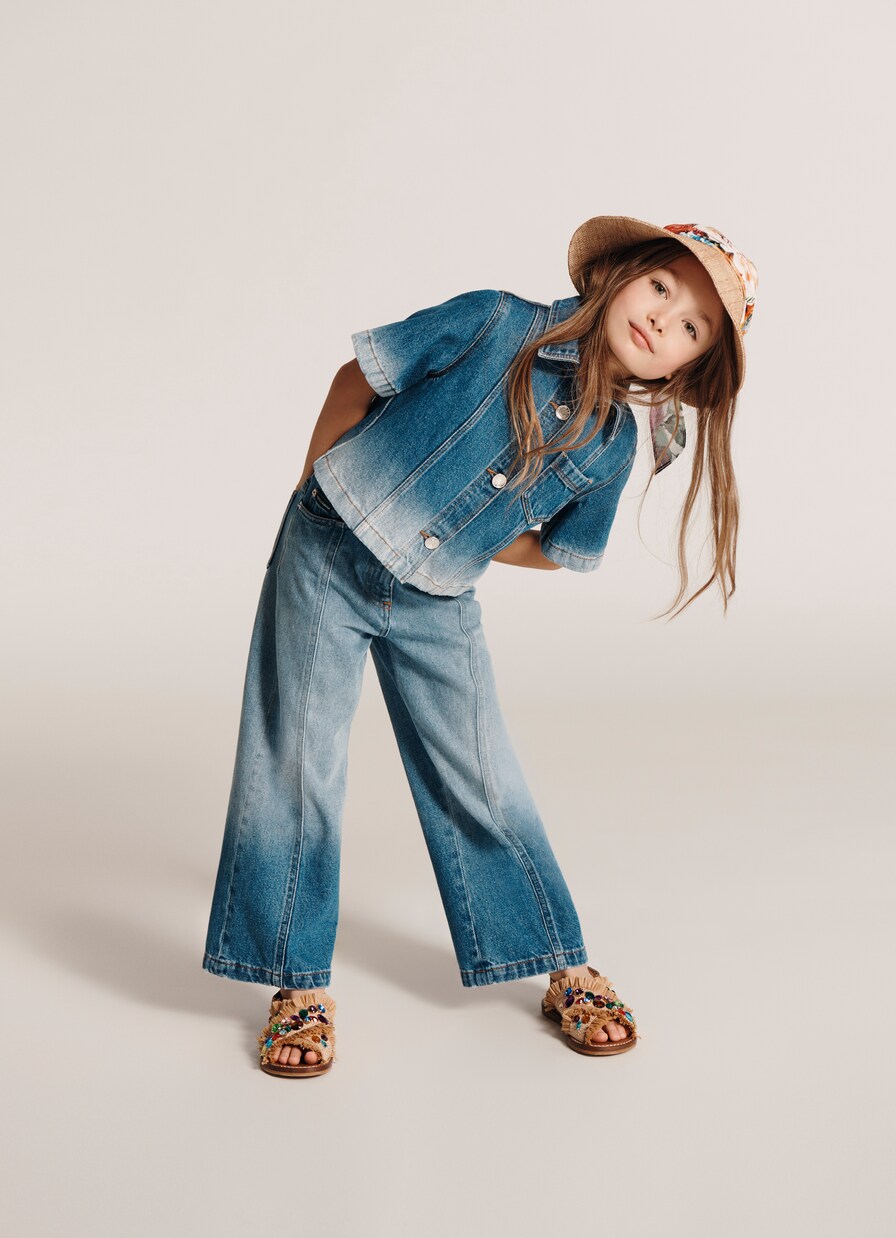 Logo wide-leg jeans  | Dolce&Gabbana Kids