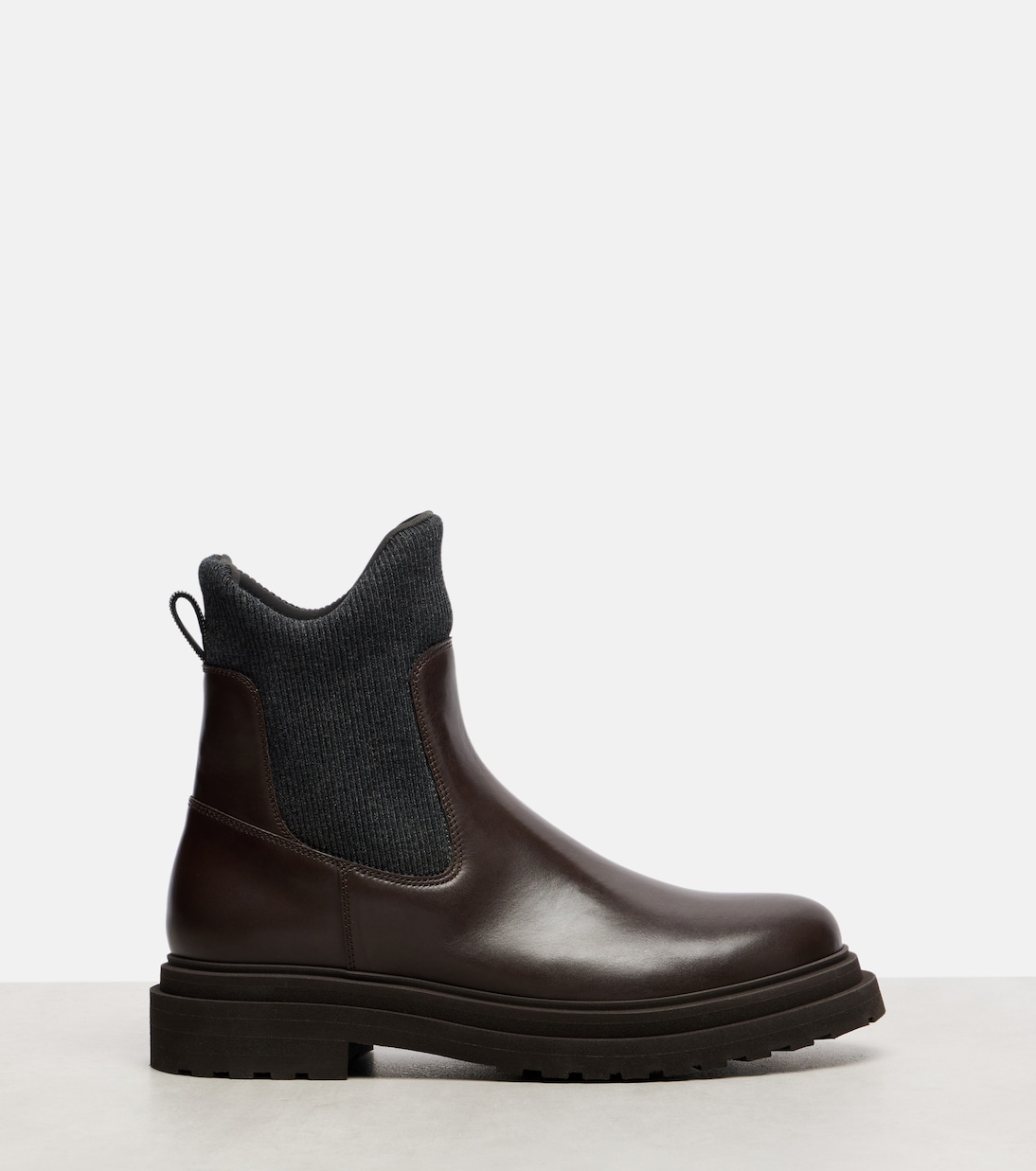 Leather sock boots | Brunello Cucinelli