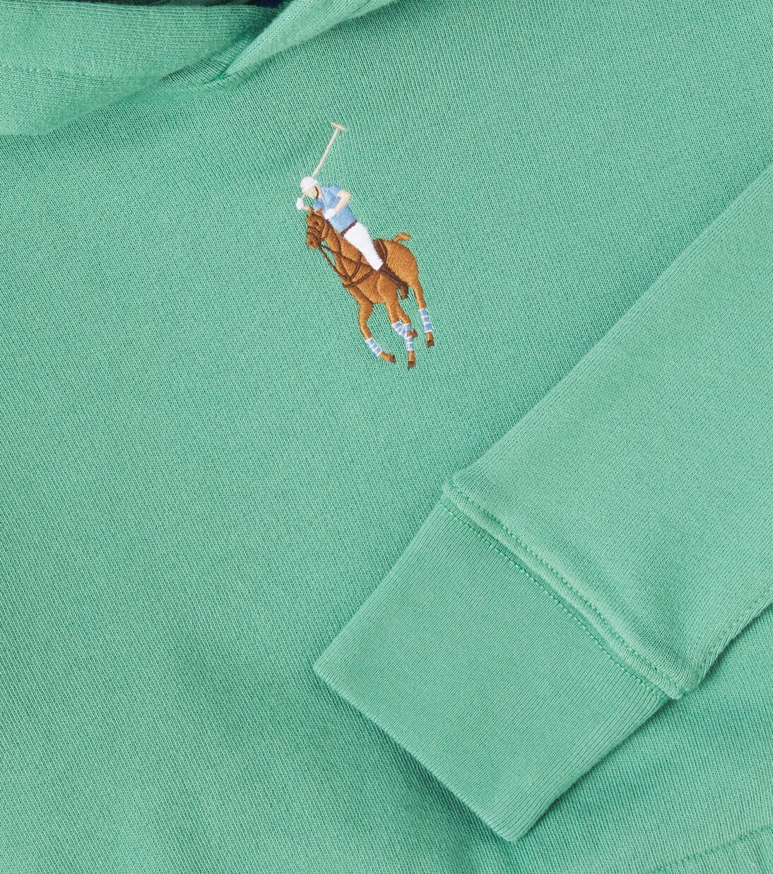 Cropped cotton-blend fleece hoodie | Polo Ralph Lauren Kids