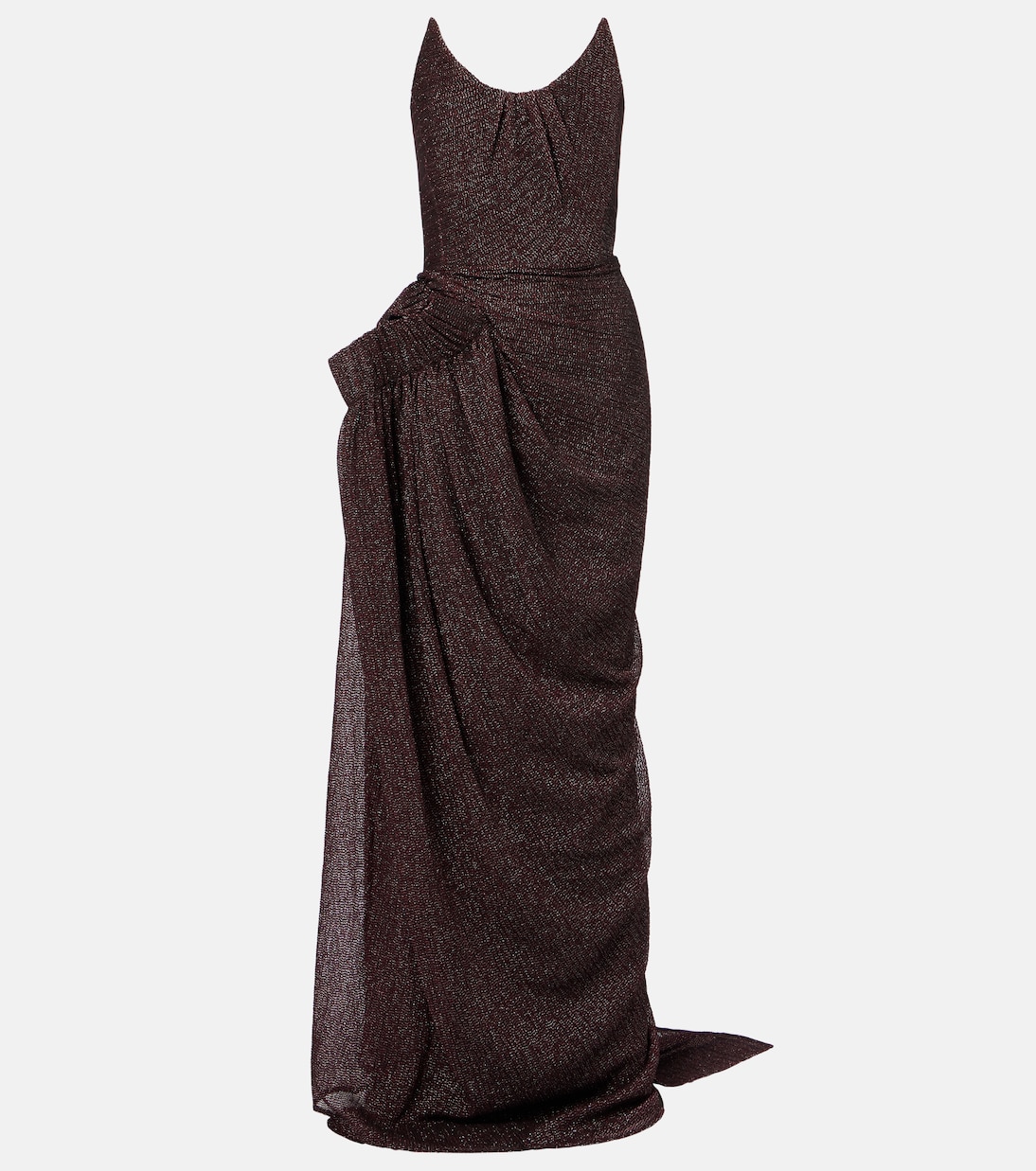 Lexicon draped gathered lamé gown | Maticevski