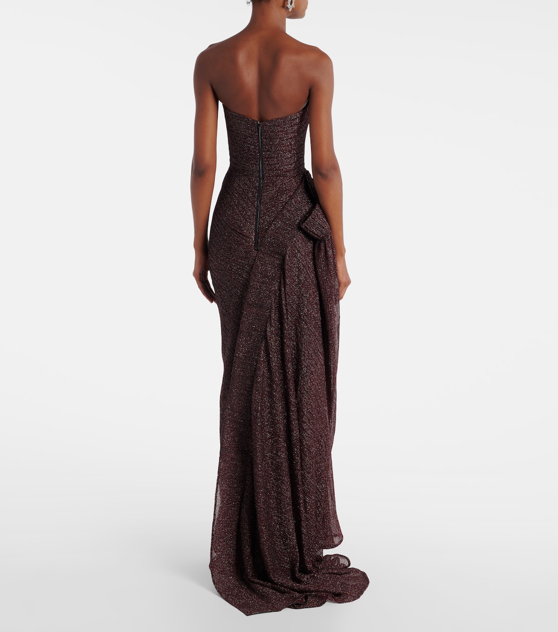 Lexicon draped gathered lamé gown | Maticevski