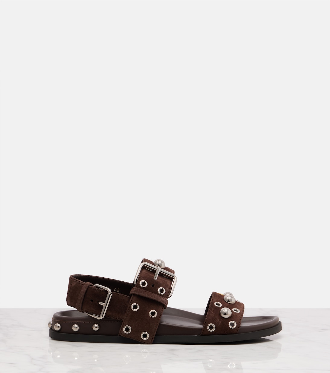 Sandales Nellcôte en daim à ornements | Valentino Garavani