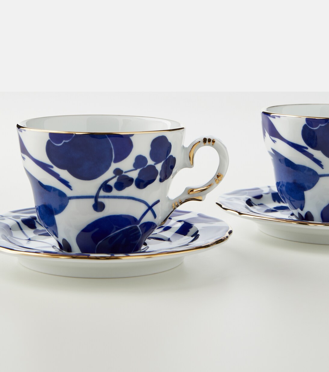 Set Mama Wildbird Blu aus zwei Teetassen | La DoubleJ