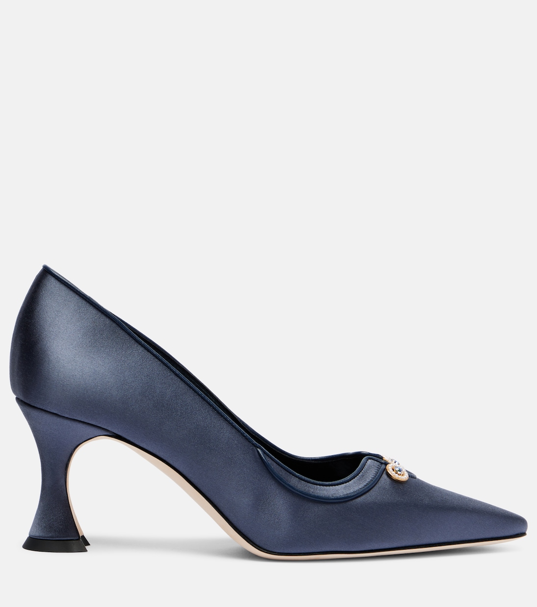 Amala 70 embellished satin pumps | Manolo Blahnik