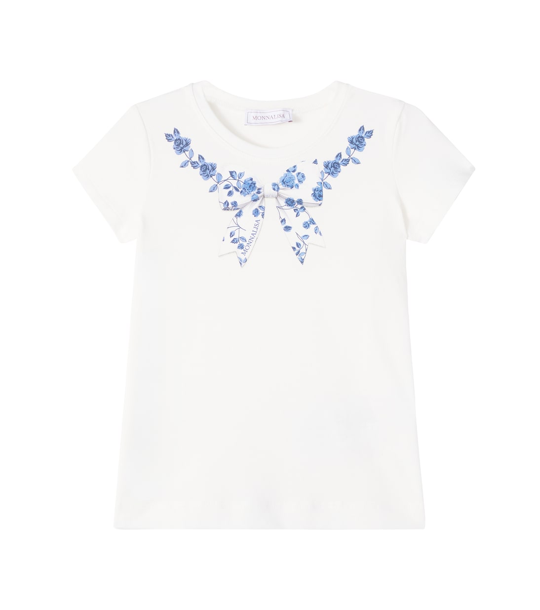 Camiseta en mezcla de algodón floral | Monnalisa