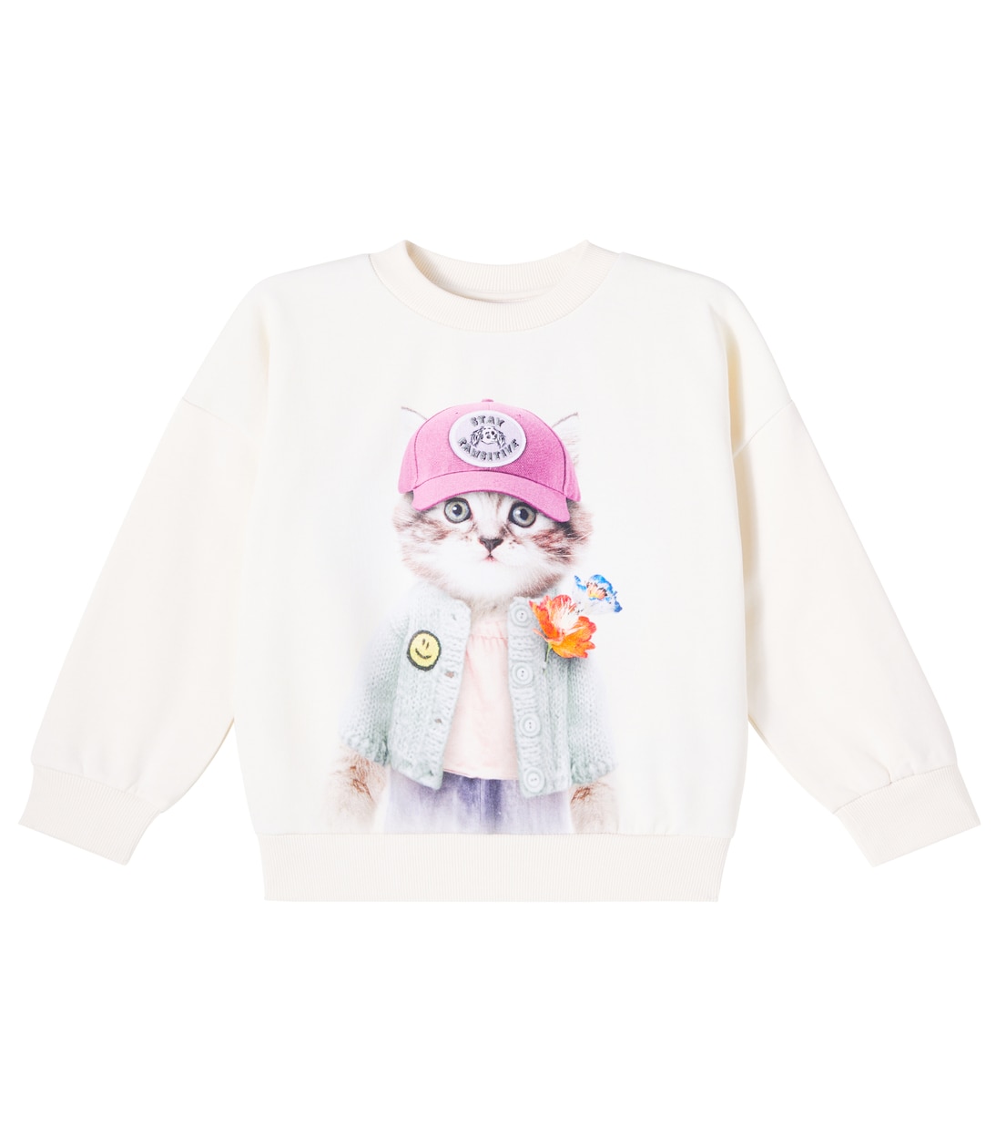 Maxi印花棉质针织运动衫 | Molo