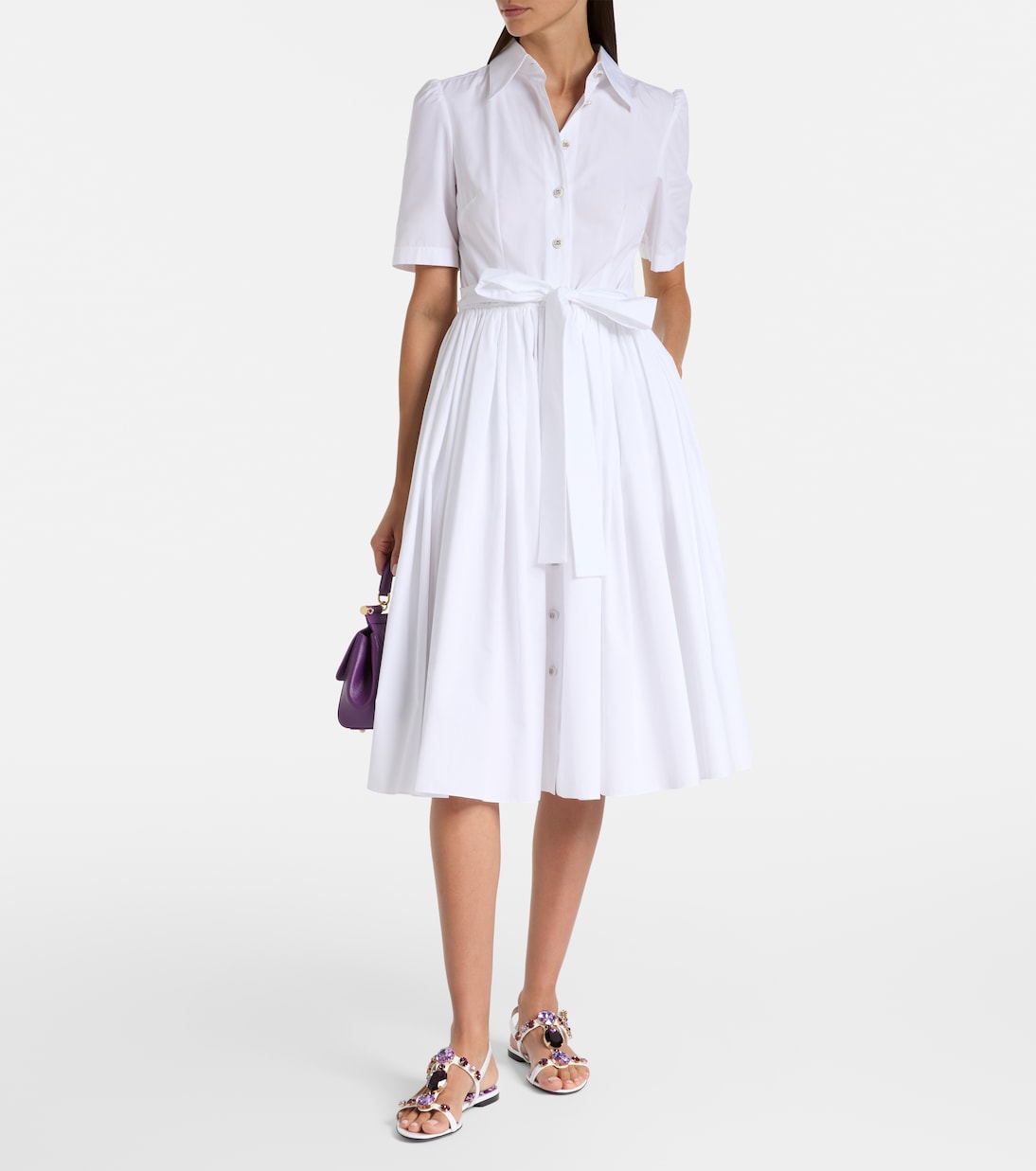 Embellished leather slingback sandals | Dolce&Gabbana