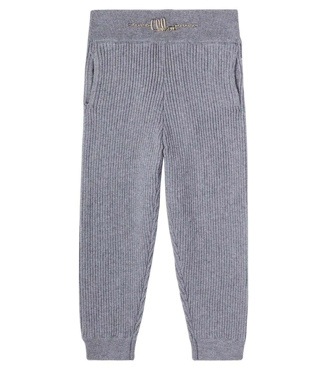 Ribbed-knit cotton and wool-blend pants | Chloé Kids