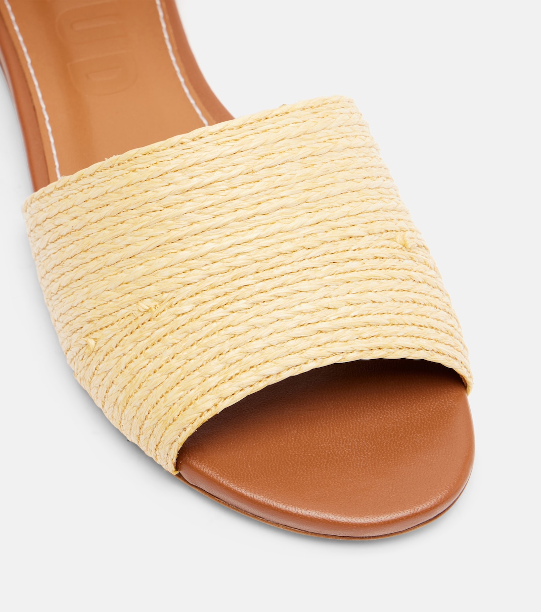 Catharine raffia and leather sandals | Staud