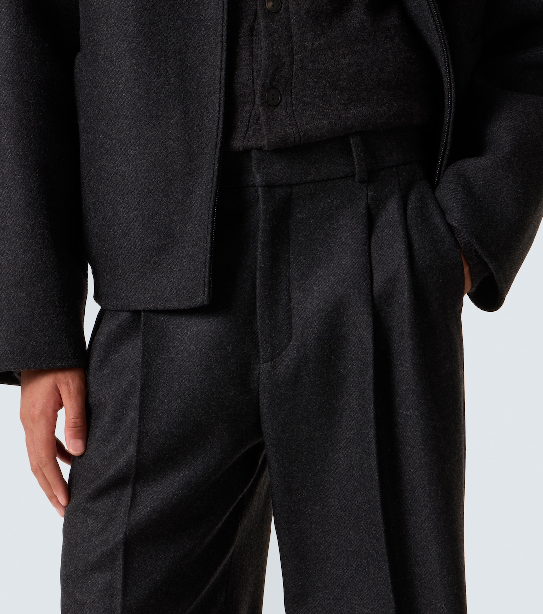 Oberyn wool and cashmere twill wide-leg pants | The Row