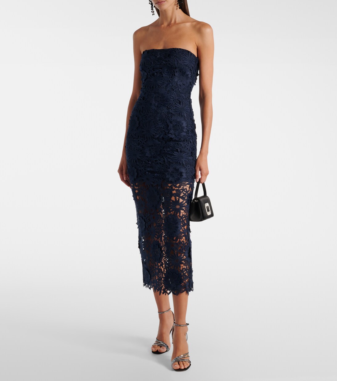 Robe midi en dentelle | Rotate