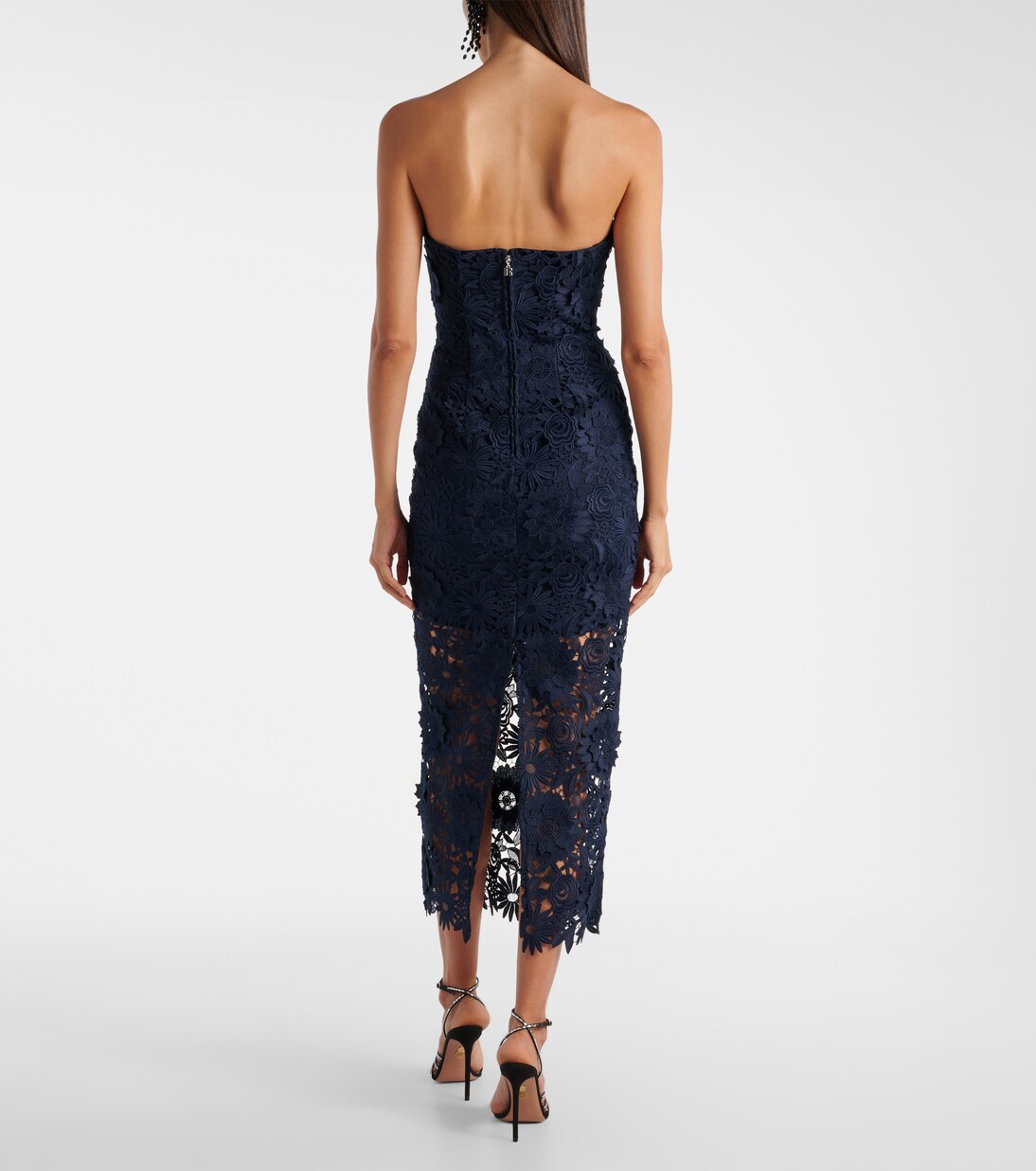 Robe midi en dentelle | Rotate