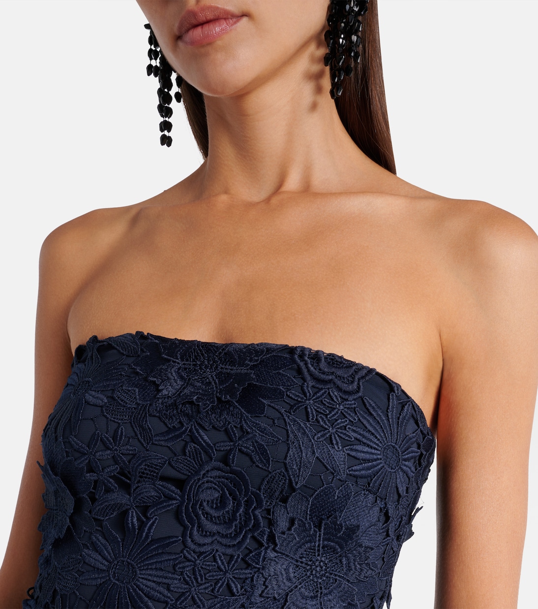 Robe midi en dentelle | Rotate