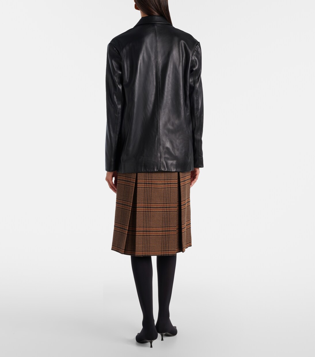 Opus leather blazer | Nour Hammour