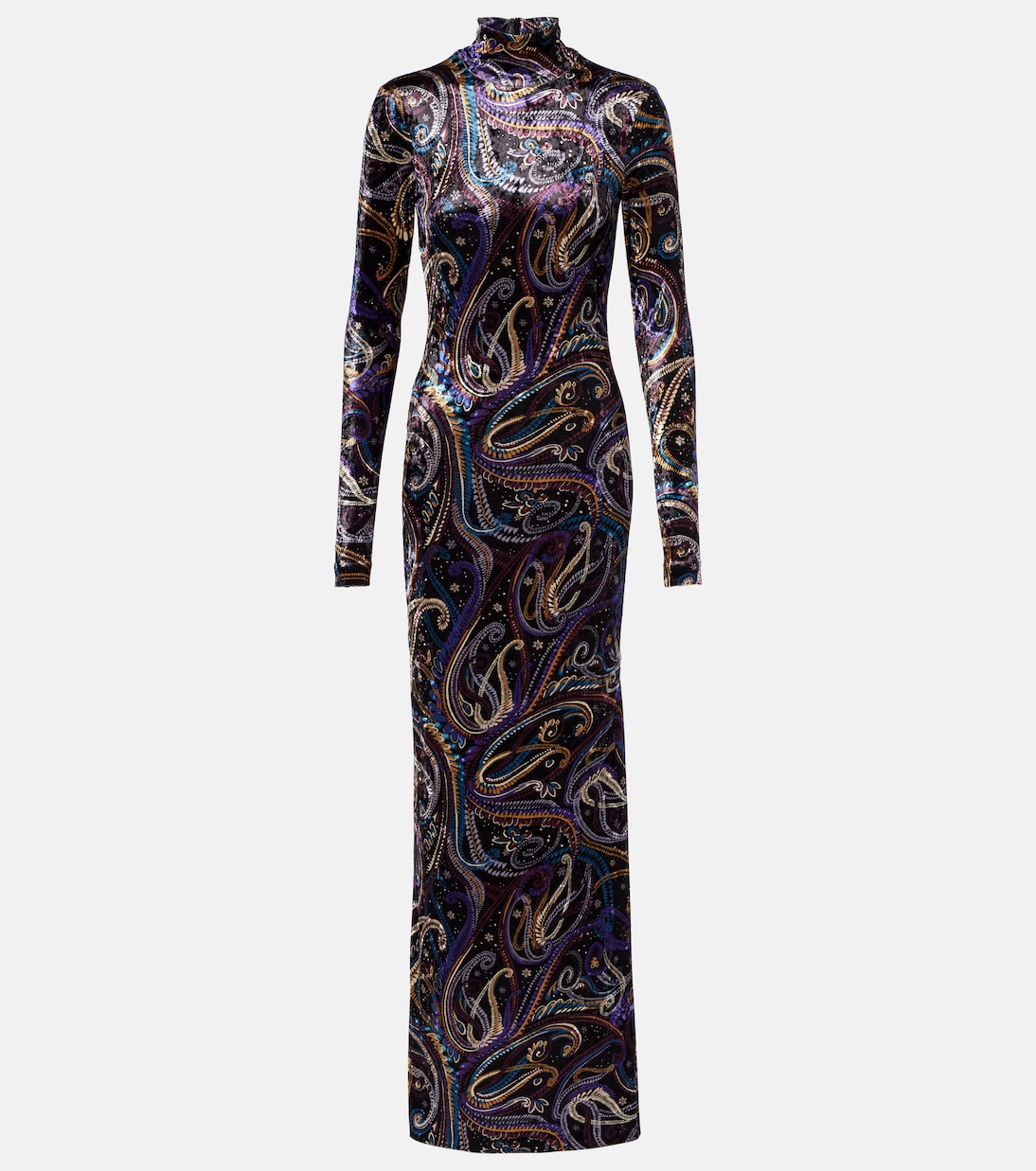Sequined turtleneck gown | Etro