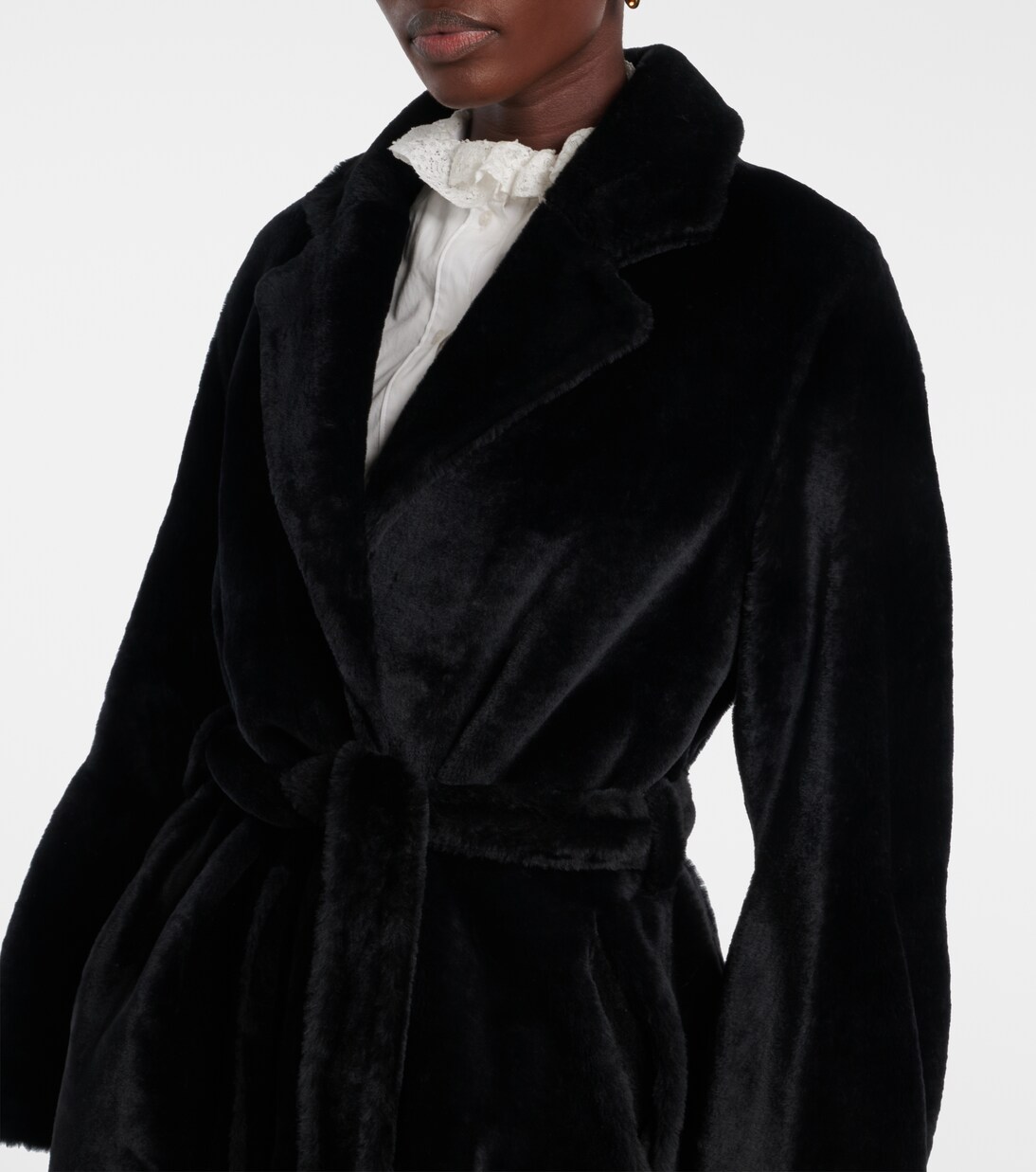 Meret shearling wrap coat | Nour Hammour