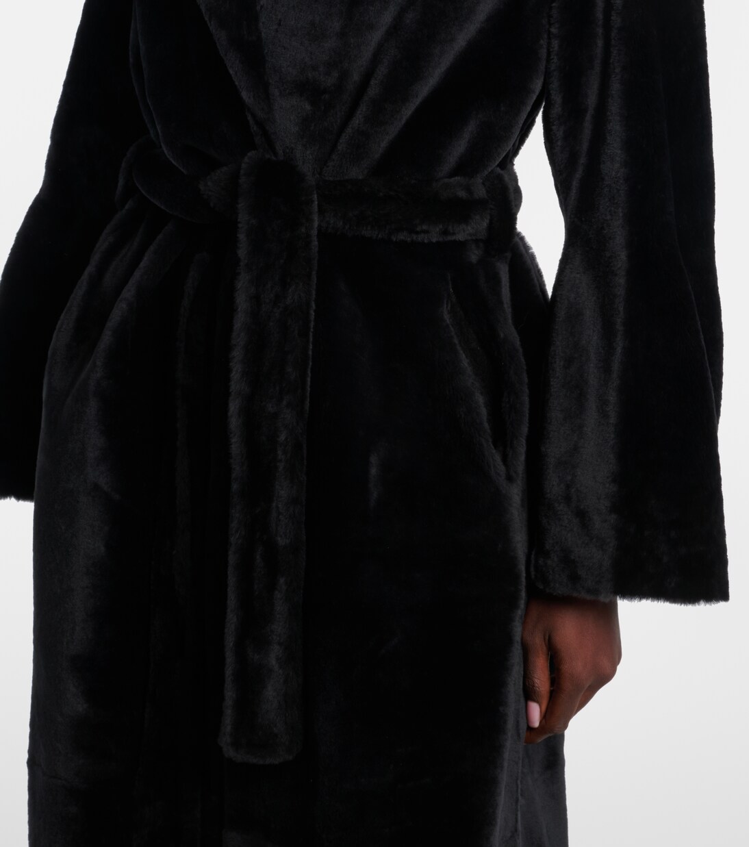 Meret shearling wrap coat | Nour Hammour