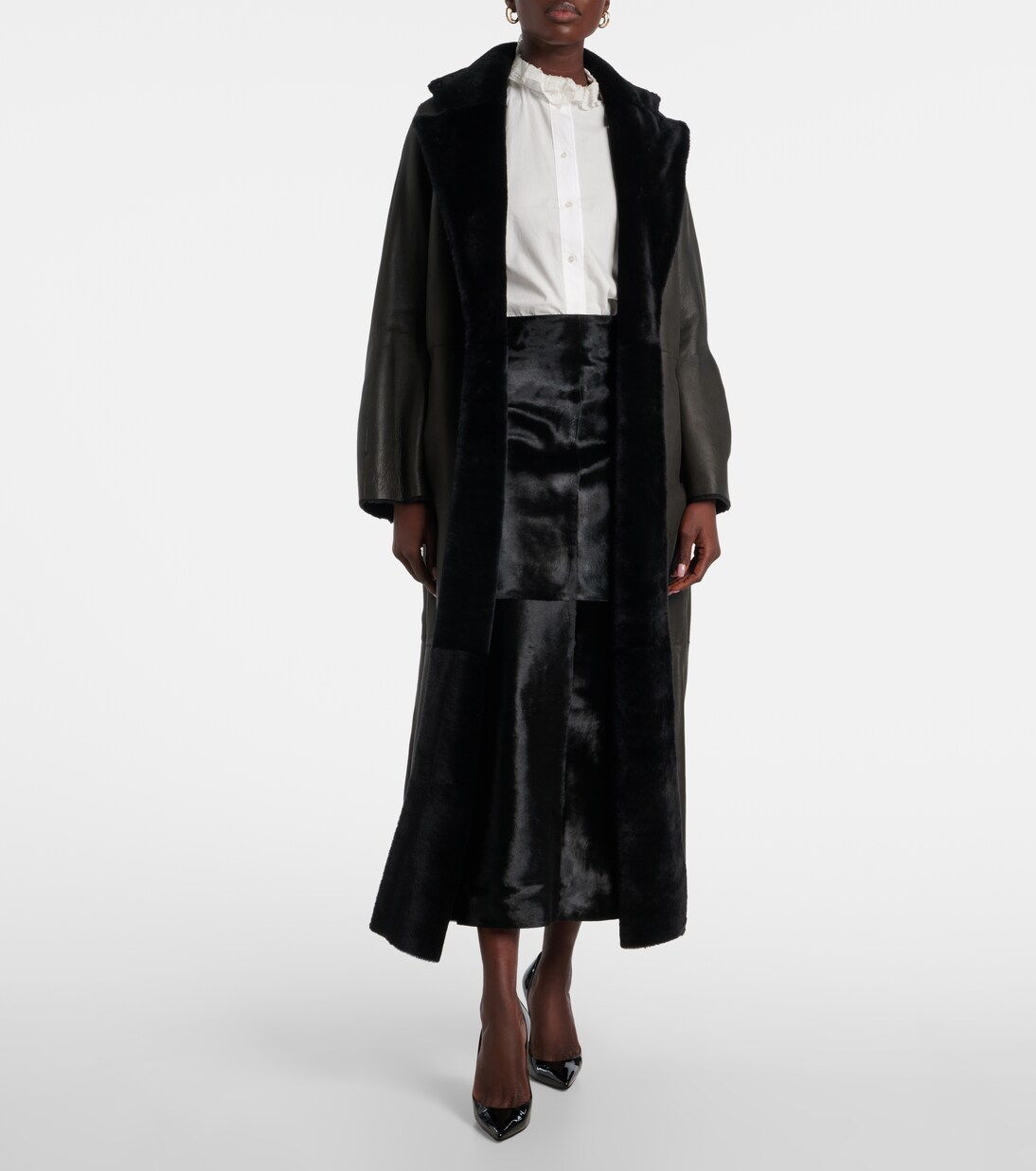 Meret shearling wrap coat | Nour Hammour