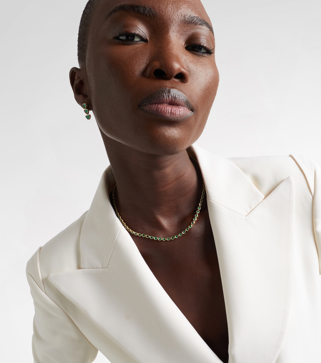 Choker en or 18 ct et émeraudes | Anita Ko