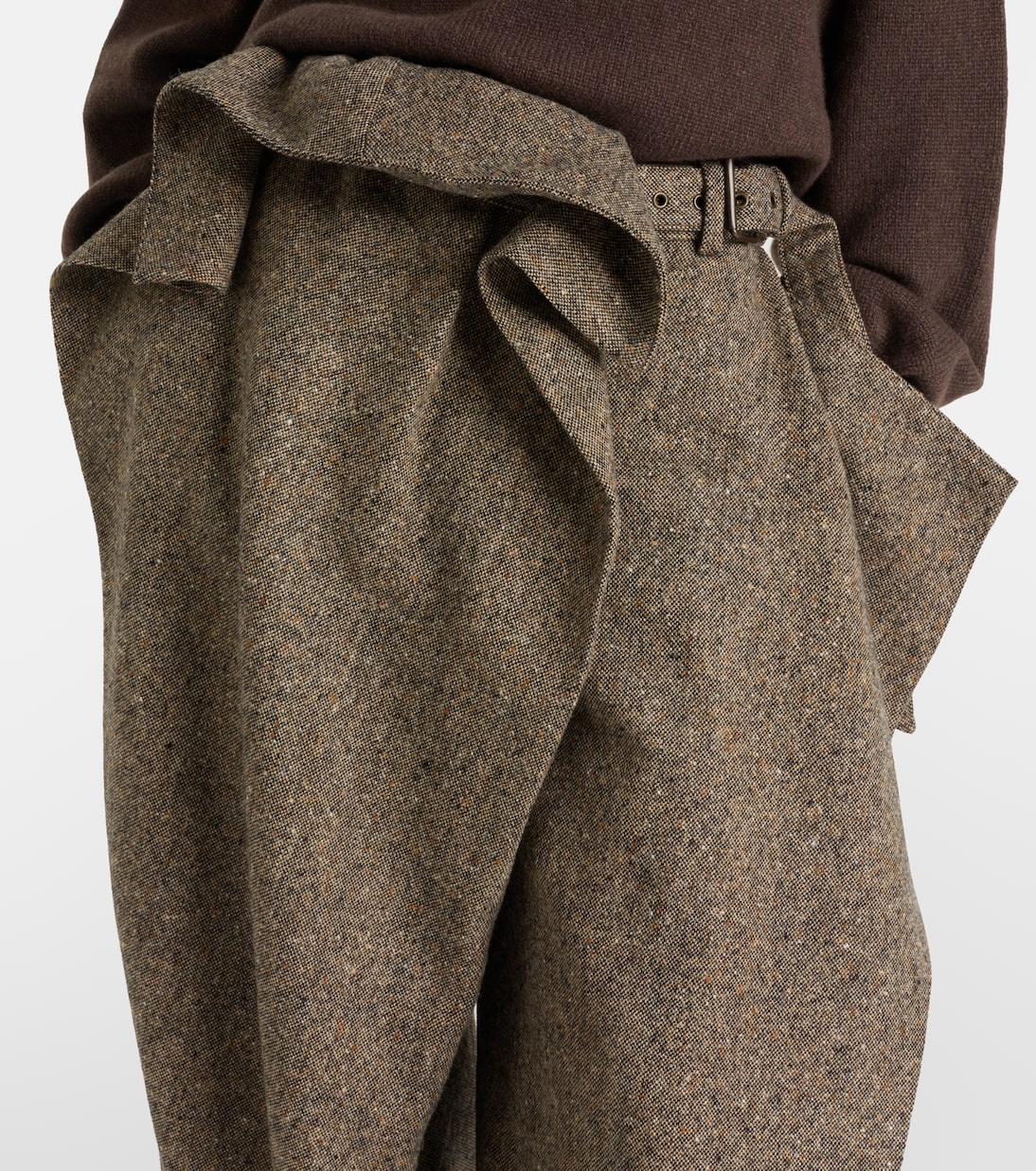 Asymmetric wool wide-leg pants | JW Anderson