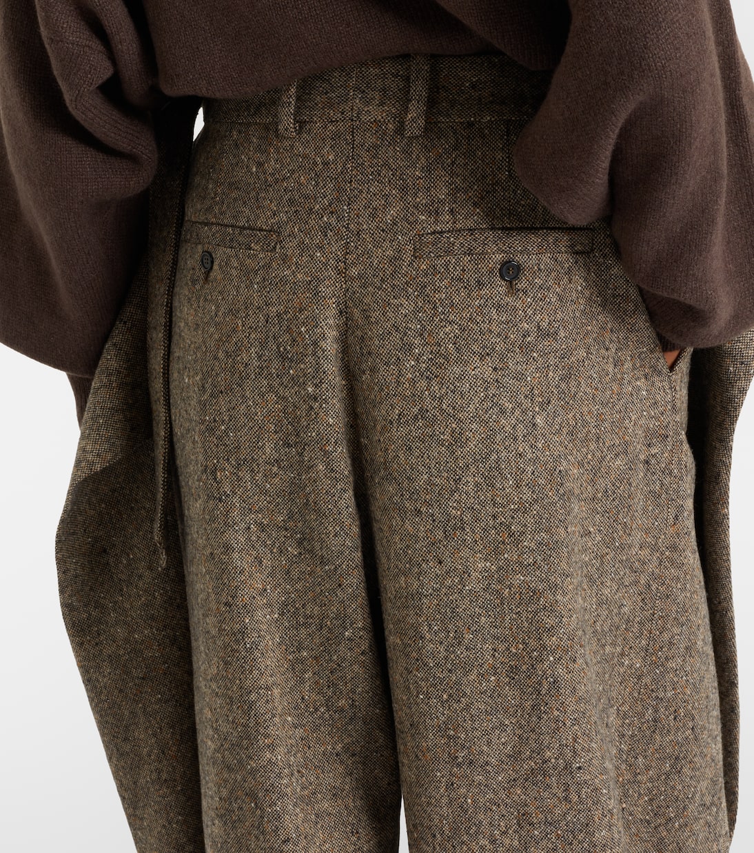 Asymmetric wool wide-leg pants | JW Anderson