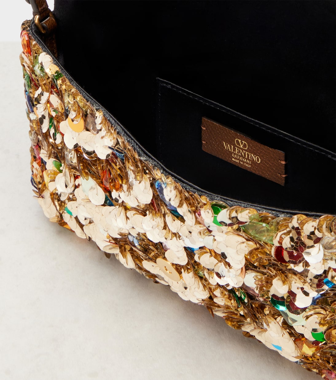 Schultertasche Vain Soft Mini mit Pailletten | Valentino Garavani