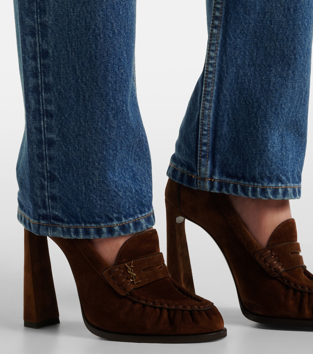 Loafer-Pumps Le Loafer 110 aus Veloursleder | Saint Laurent