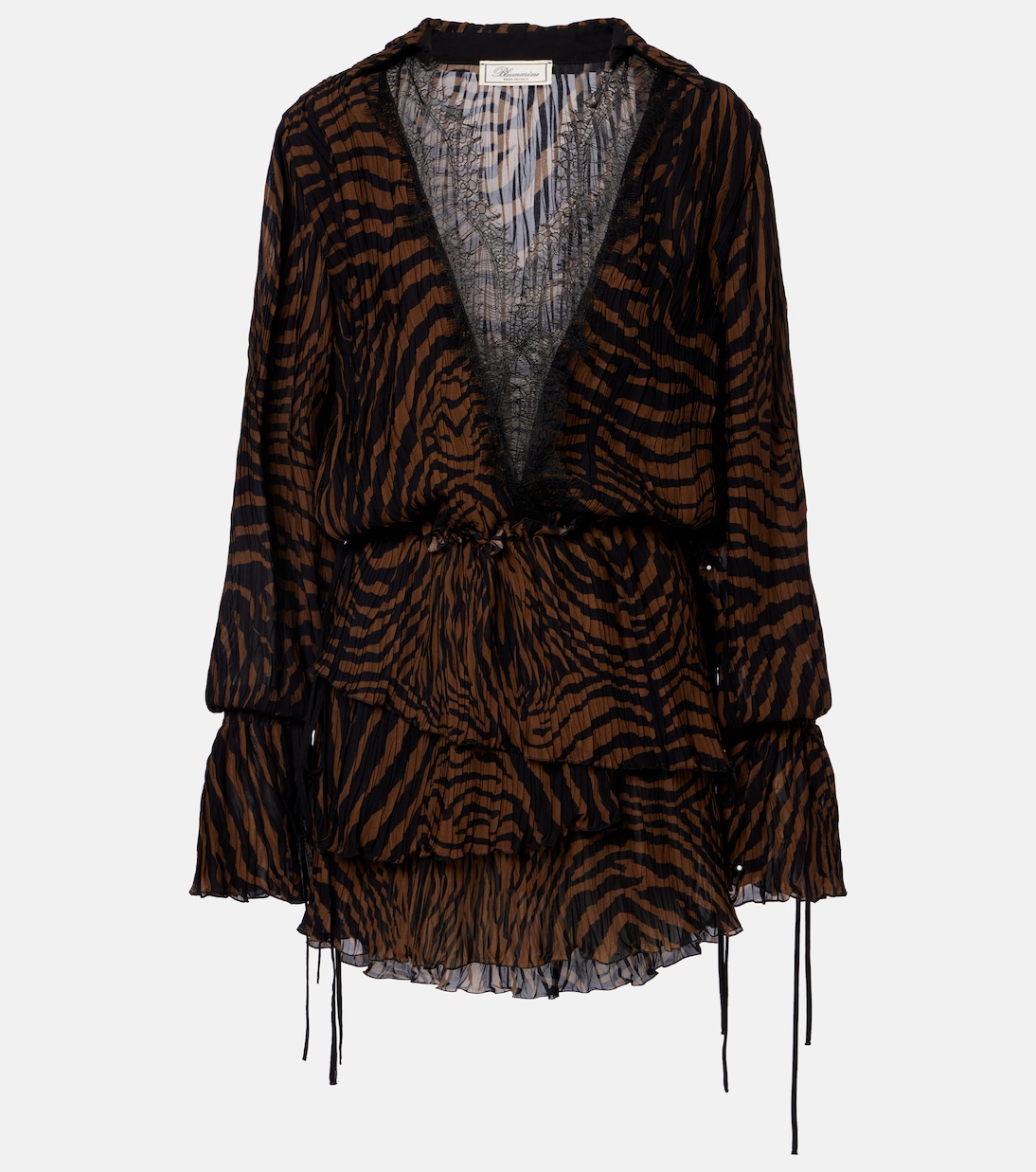 Zebra-print chiffon mini dress | Blumarine
