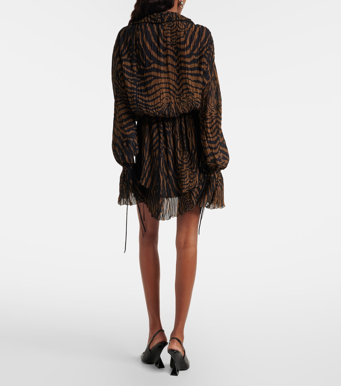 Zebra-print chiffon mini dress | Blumarine