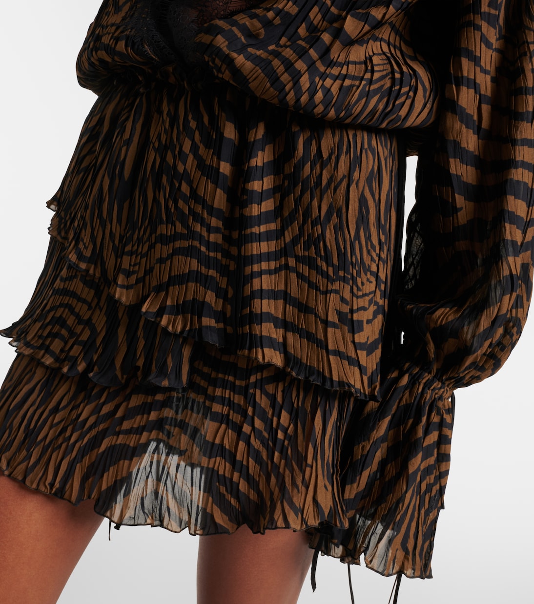 Zebra-print chiffon mini dress | Blumarine