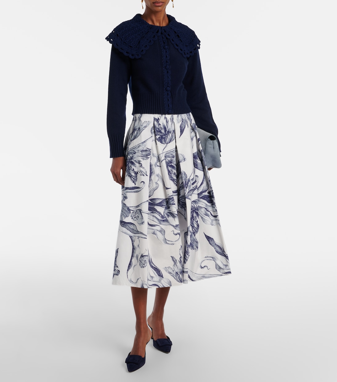 Crochet-trimmed wool-blend cardigan | Erdem