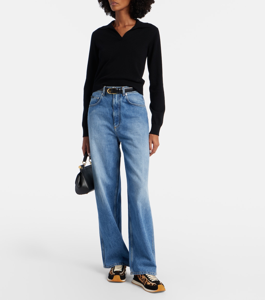 Baskets DG Cushion en cuir façon poulain et daim | Dolce&Gabbana