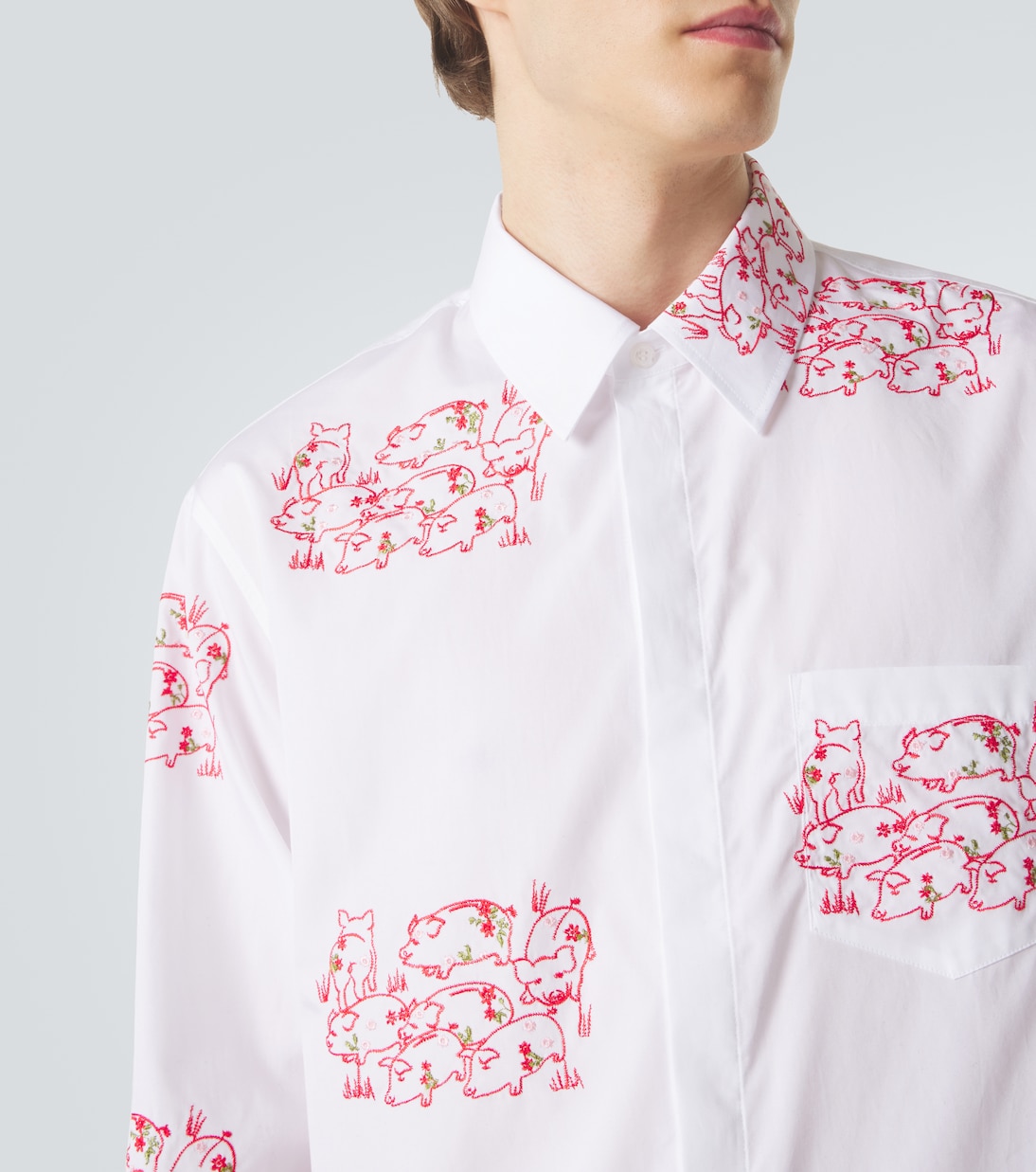 Besticktes Hemd aus Baumwollpopeline | Simone Rocha