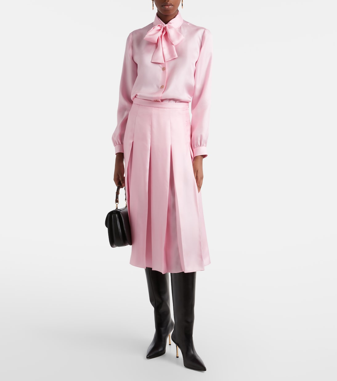 Schluppenbluse aus Seiden-Twill | Gucci