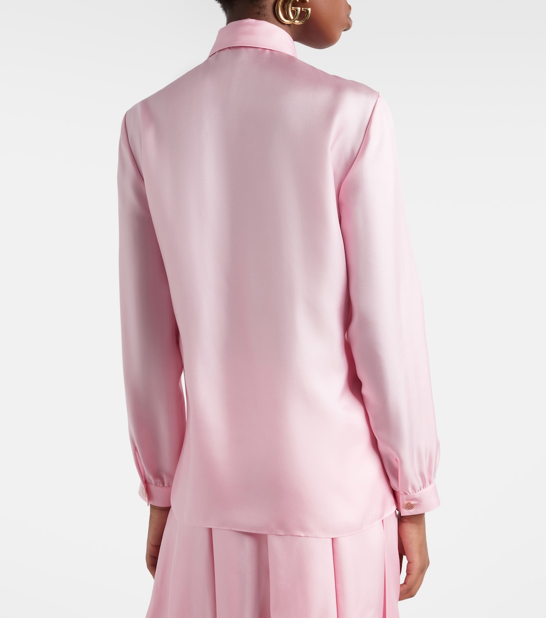 Schluppenbluse aus Seiden-Twill | Gucci