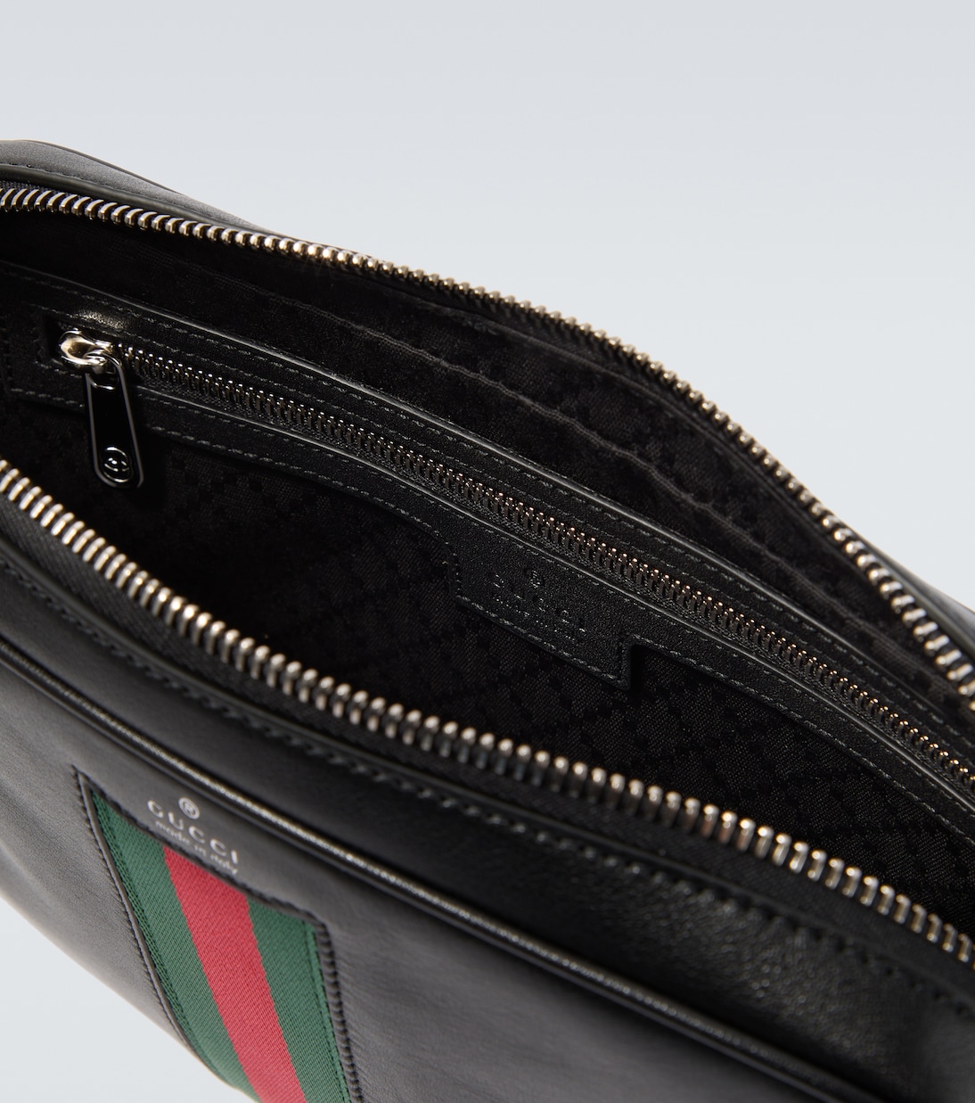 Web Trademark Small leather crossbody bag | Gucci