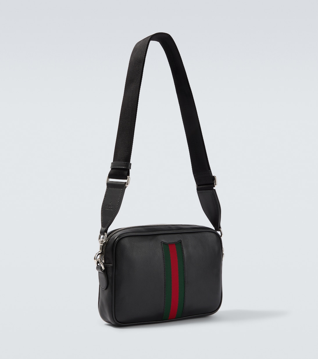 Web Trademark Small leather crossbody bag | Gucci