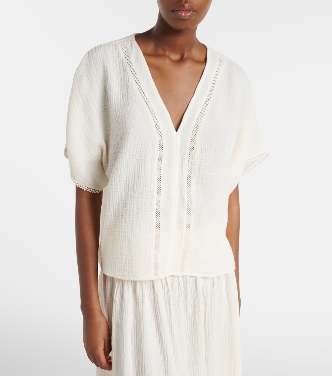 Verna cotton gauze top | Velvet